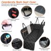 Dog Car Seat Cover Waterproof Scratchproof Pet Car Rear Protector Mat Pet Back Seat Hammock with 2 Door Slide Straps for Car Truck SUV