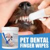 Grooming Wipes Pet Teeth Cleaning Wipes for Dogs & Cats, Dental Wipes for Dogs Teeth