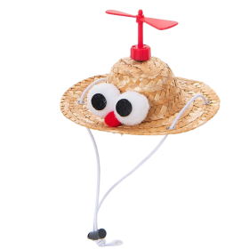 Pet Straw Hat Funny Cap for Birthday for Small Pets/Puppy/Cat (Color: red2, size: L)